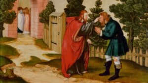 Gemälde von Jesus und einem Mann